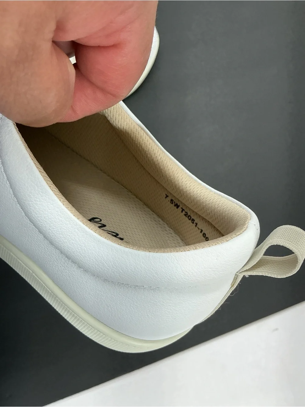 Trotters White Slip-On Sneakers with Cream Accents